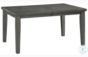 Hallanden Gray Rectangular Extendable Dining Table