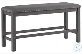 Myshanna Grey Double Upholstered Bench