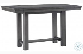 Myshanna Gray Rectangular Extendable Counter Height Dining Table
