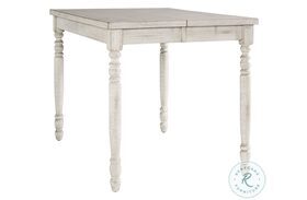 Savannah Court Distressed Antique White Extendable Counter Height Dining Table