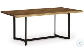 Fortmaine Brown And Black Rectangular Dining Table