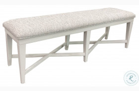 Americana Modern Cotton 58" Upholstered Dining Bench