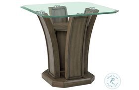 Simms Gray Square End Table