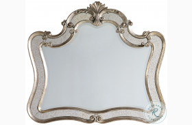 Sanctuary Elegant Silver Leaf Shaped Mirror