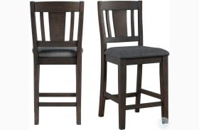 Carter Dark Gray Counter Height Chair Set Of 2