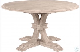 Devon Natural Gray Acacia 54" Round Extendable Dining Table
