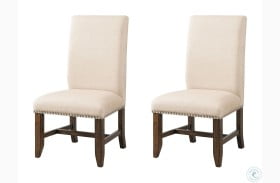 Francis Dark Taupe Upholstered Side Chair Set Of 2