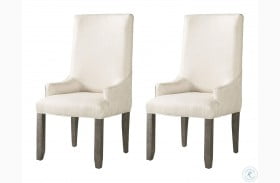 Flynn Cream Upholstered Parson Chair Set Of 2