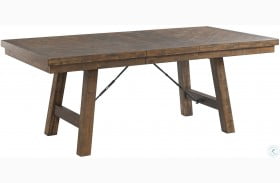 Dex Smokey Walnut Extendable Rectangular Dining Table