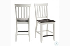 Jamison Gray And White Counter Height Chair Set Of 2