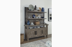 Lodge Siltstone 66" Dining Buffet with Hutch