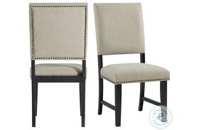 Mara Taupe Upholstered Side Chair Set Of 2