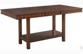 Pruitt Walnut Extendable Rectangular Counter Height Dining Table
