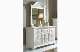 Cottage Traditions White Triple Dresser with Mirror