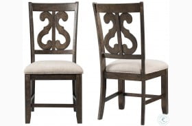 Stanford Taupe Swirl Back Side Chair Set Of 2