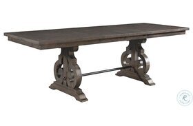 Stanford Smokey Walnut Extendable Counter Height Dining Table