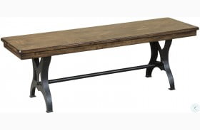 District Rustic Copper Backless Dining Bench