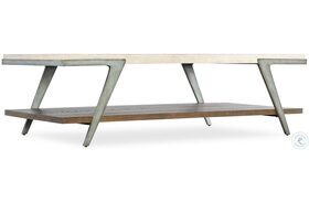 Commerce And Market Cream Natural And Gray Boomerang Cocktail Table