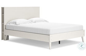 Aprilyn White Queen Bookcase Platform Bed