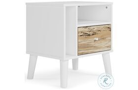 Piperton Two Tone Brown and White Large 1 Drawer Nightstand