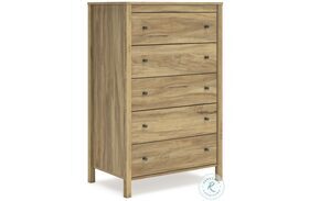 Bermacy Light Brown Five Drawer Chest