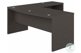 Echo Charcoal Maple 72" Bow Front L Shaped Desk