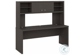 Echo Charcoal Maple 72" Computer Desk with Hutch