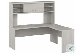 Echo Gray Sand 72" L Shaped Computer Desk with Hutch