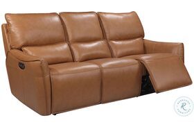 Portico Leather Dual Power Reclining Sofa