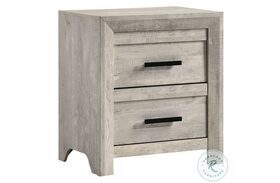 Keely White 2 Drawer Nightstand