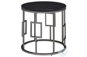 Kendall Ester Black And Chrome End Table