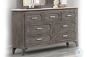 Lisbon Gray And Marble Top Dresser