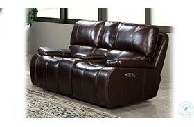 Brookings Light Brown Dual Reclining Console Loveseat
