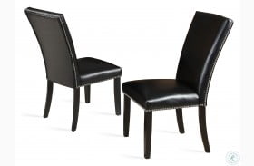 Finley Black Leatherette Side Chair Set Of 2