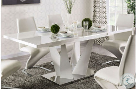 Zain White Extendable Dining Table