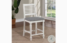 Calabria Antique White And Gray Counter Height Chair Set Of 2