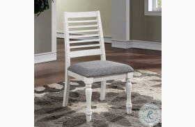 Calabria Antique White And Gray Side Chair Set Of 2
