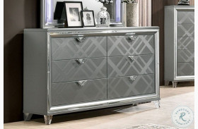 Emmeline Silver Upholstered Dresser