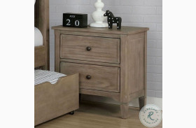 Vevey Wire Brushed Warm Gray Nightstand
