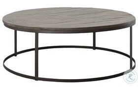 Burg Black And Dark Wooden Top Coffee Table