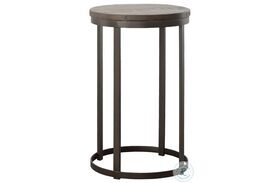 Burg Black And Dark Wooden Top End Table