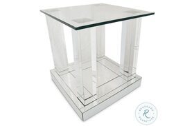 Montreal Silver Glass Top 19" End Table