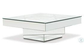 Montreal Silver Glass Top Square Cocktail Table