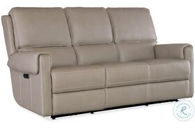 Somers Dark Taupe Power Reclining Sofa with Power Headrest
