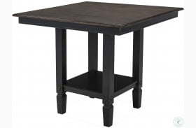 Glennwood Rubbed Black and Charcol Square Gathering Dining Table