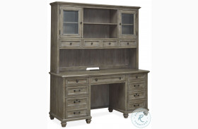 Lancaster Dove Tail Grey Credenza with Hutch