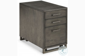 Fulton Smoke Anthracite And Pewter Mobile File Cabinet