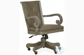 Tinley Park Dovetail Grey Swivel Chair