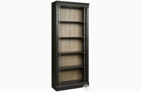 Hancock Rubbed Through Black And Rustic Pewter Pewter Bunching Bookcase