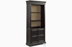 Hancock Rubbed Through Black And Rustic Pewter Bookcase
